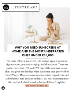 Lifestyle Asia interviews Dr Niketa Sonavane Dermatologist in Mumbai Ambrosia Aesthetics